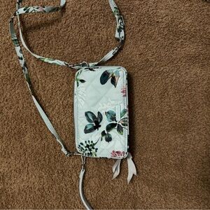 Seawater Blooms Vera Bradley RFID all-in-one Crossbody Bag